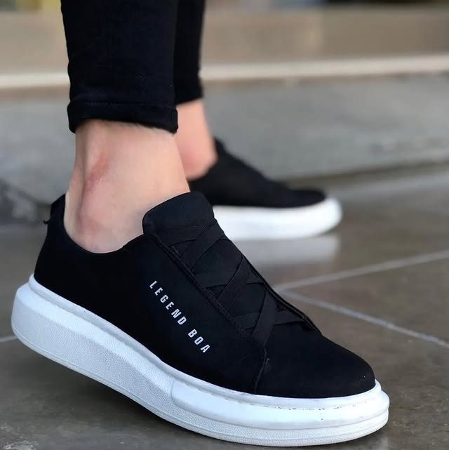 Sneakers Noires Élégantes & Confortables – Style Classe & Confort Quotidien