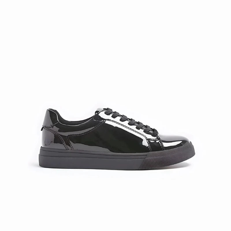 Chaussures Noires En Cuir Véritable avec Semelle Antidérapante Pour Hommes