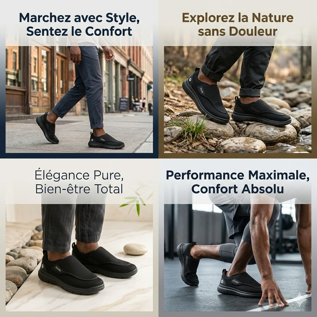 Chaussures Orthopédiques – Largeur Maximale & Douleur Réduite