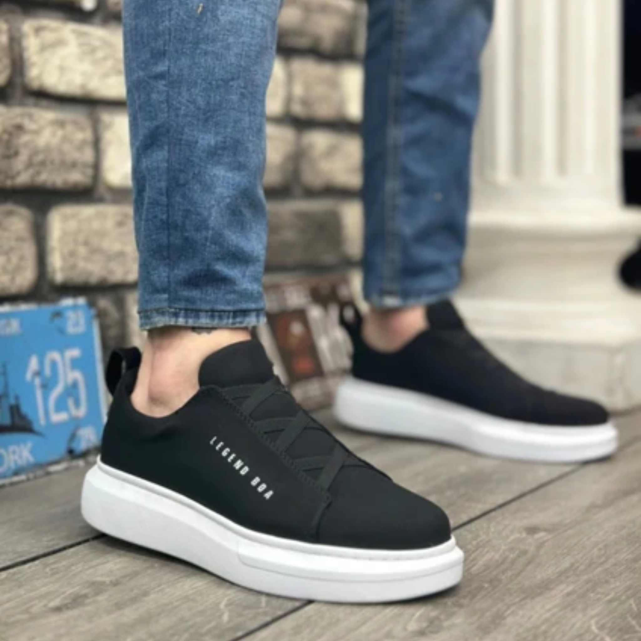 Sneakers Noires Élégantes & Confortables – Style Classe & Confort Quotidien