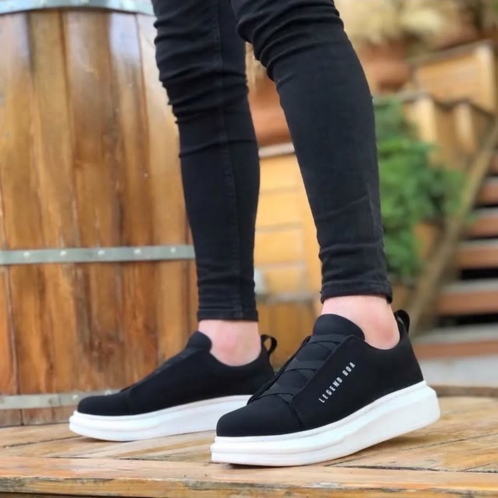 Sneakers Noires Élégantes & Confortables – Style Classe & Confort Quotidien