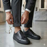 Sneakers Premium en Cuir Véritable avec Semelle Médicale et Semelle Extérieure en Gomme Antidérapante